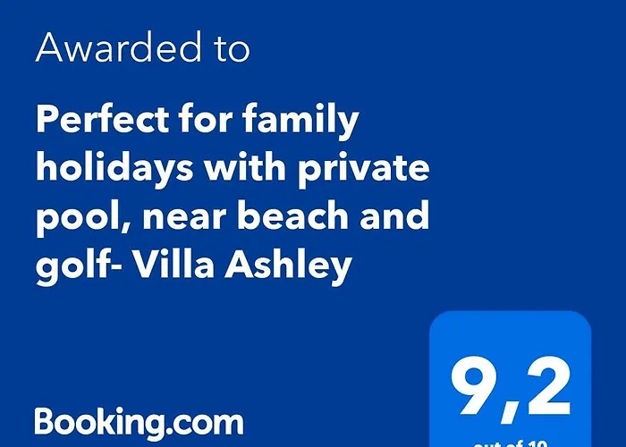 Perfect For Family Holidays With Private Pool, Near Beach And Golf- Villa Ashley
